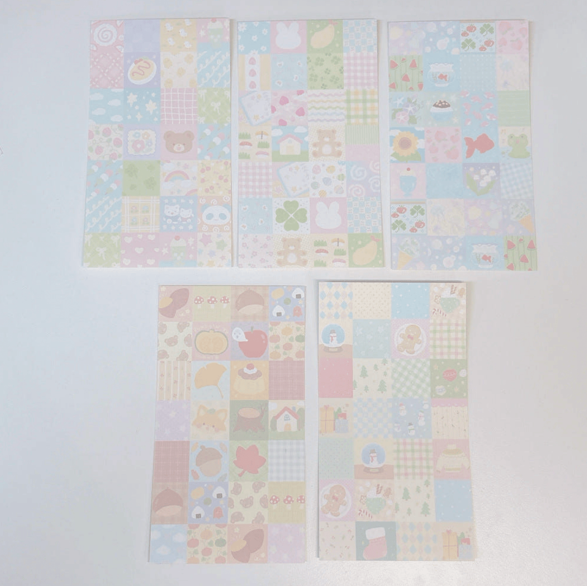 [RY81] NEW Rayeon Fancy 'Patchwork' Slim Memo Sticker Pack -Rayeon Fancy__korean_sticker_stationery