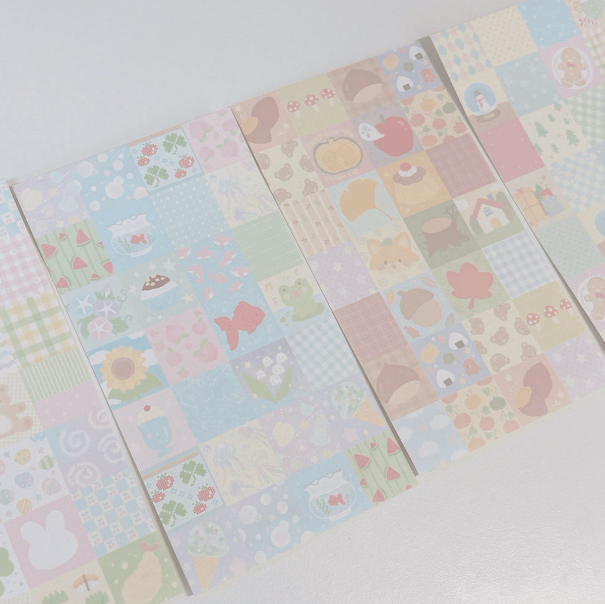[RY81] NEW Rayeon Fancy 'Patchwork' Slim Memo Sticker Pack -Rayeon Fancy__korean_sticker_stationery