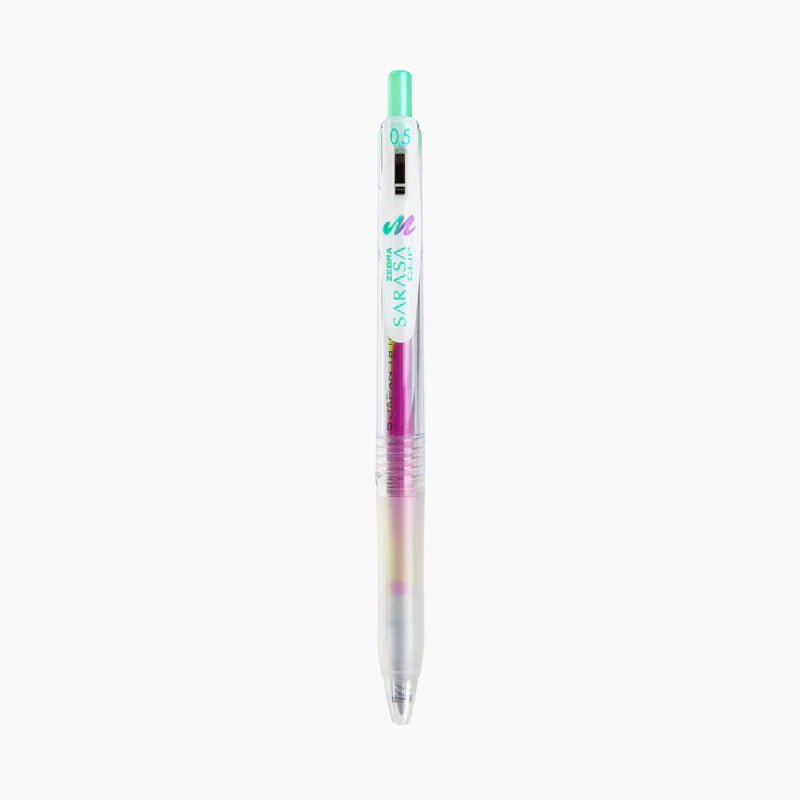 [SA01] Sarasa Clip Marble Color Gel Pen (5 color options) - Sarasa_SA01S3 - Mint Shower_korean_sticker_stationery