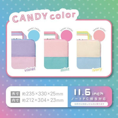 [Shift+] Notebook/iPad Case Candy Color (options) - Fordec_Violet_korean_sticker_stationery