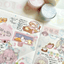 [SK09] Seolkee Fluffy Fluff 25mm Clear Kiss - cut Masking Tape (Set/Singles) - Seolkee_SK09 - Set (3)_korean_sticker_stationery