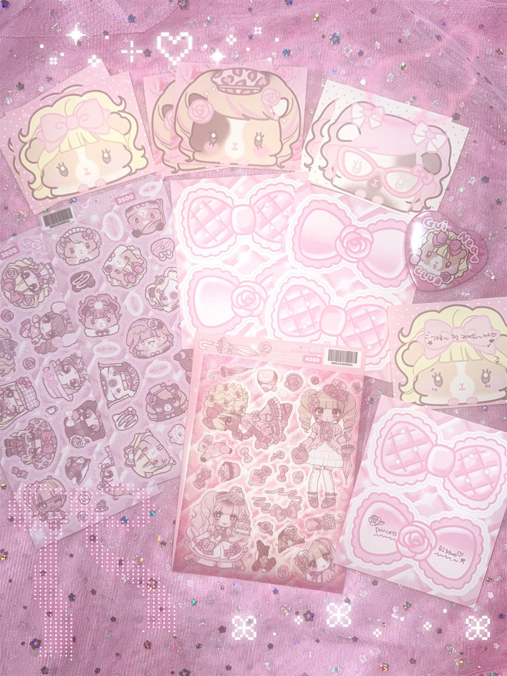 [SK29] Seolkee 'Pink Princess' Sticker Pack - Seolkee_SK29S3 - Mini Me: Ginea (Pig)_korean_sticker_stationery