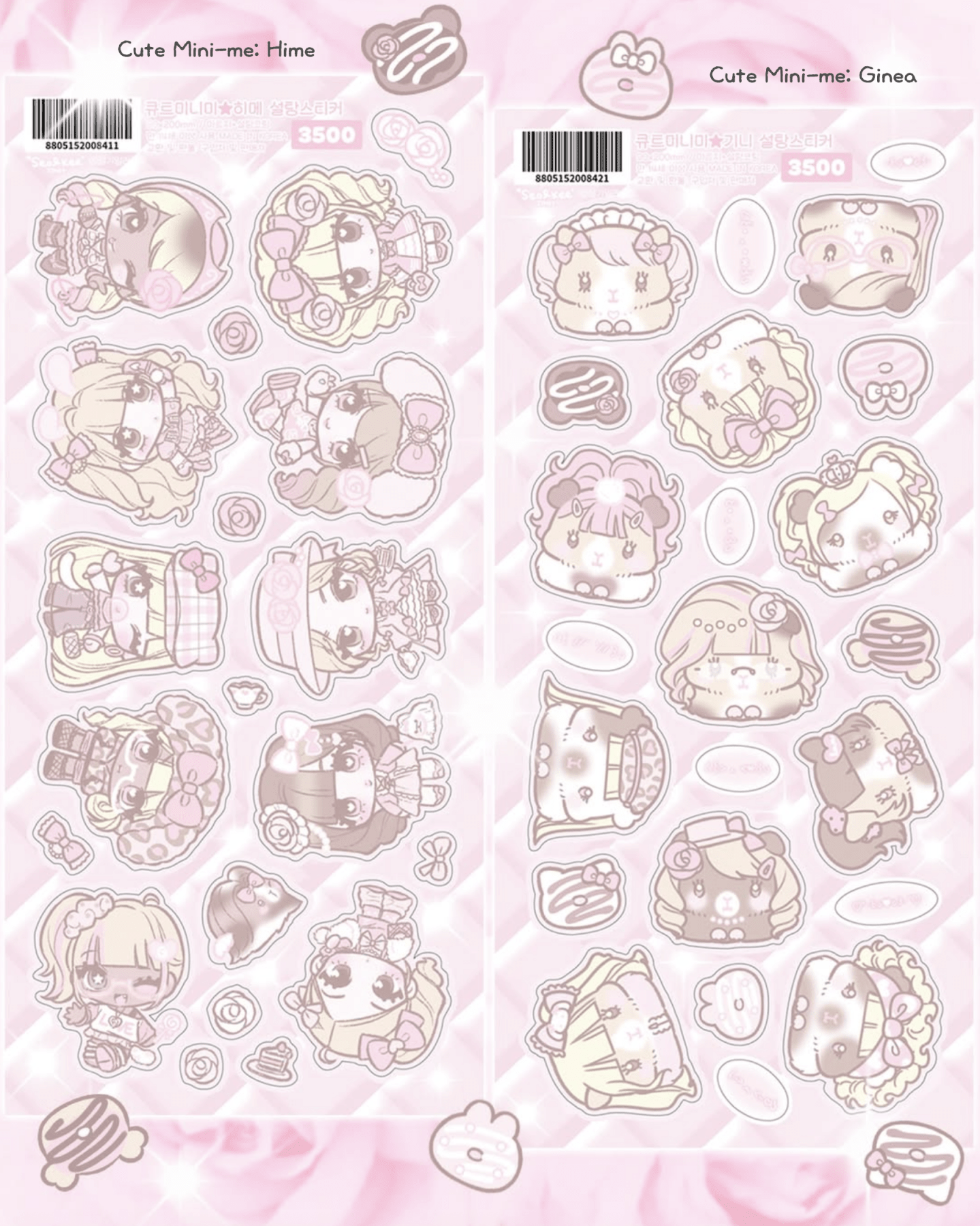 [SK29] Seolkee 'Pink Princess' Sticker Pack - Seolkee_SK29S1 - Pink Princess_korean_sticker_stationery