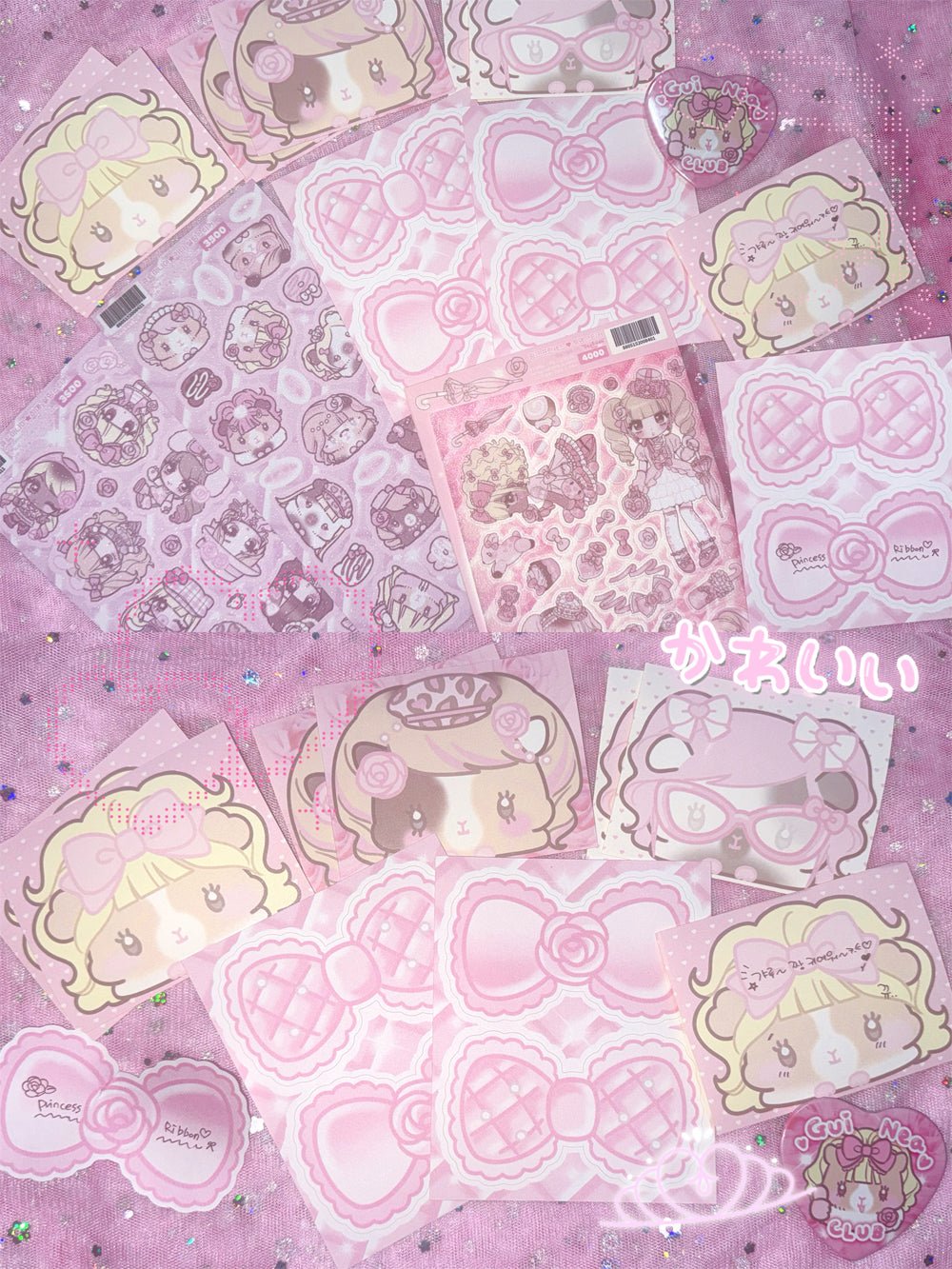 [SK29] Seolkee 'Pink Princess' Sticker Pack - Seolkee_SK29S3 - Mini Me: Ginea (Pig)_korean_sticker_stationery
