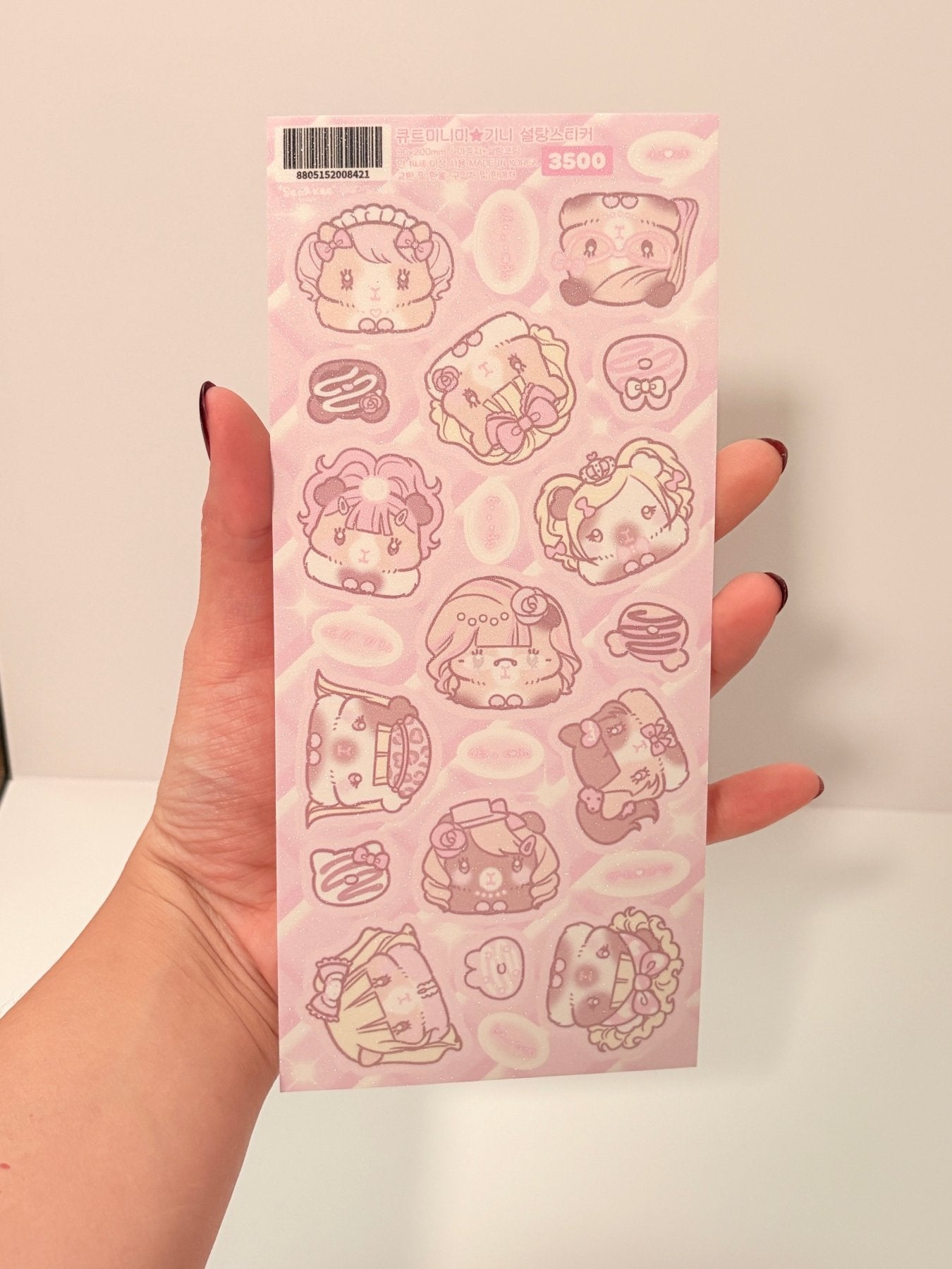 [SK29] Seolkee 'Pink Princess' Sticker Pack - Seolkee_SK29S3 - Mini Me: Ginea (Pig)_korean_sticker_stationery