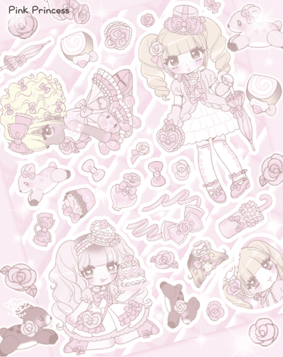 [SK29] Seolkee 'Pink Princess' Sticker Pack - Seolkee_SK29S1 - Pink Princess_korean_sticker_stationery