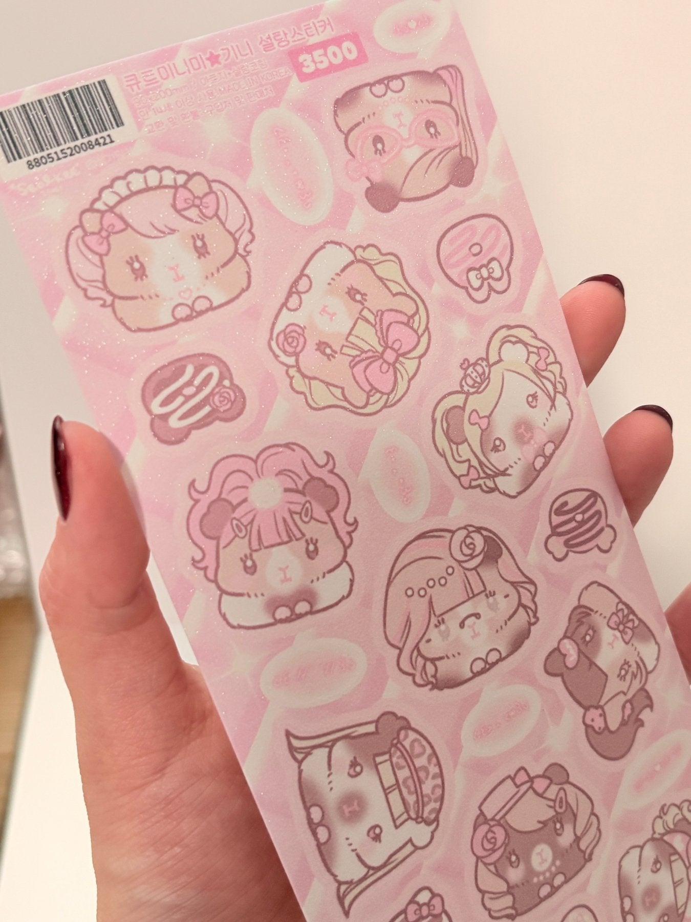 [SK29] Seolkee 'Pink Princess' Sticker Pack - Seolkee_SK29S3 - Mini Me: Ginea (Pig)_korean_sticker_stationery
