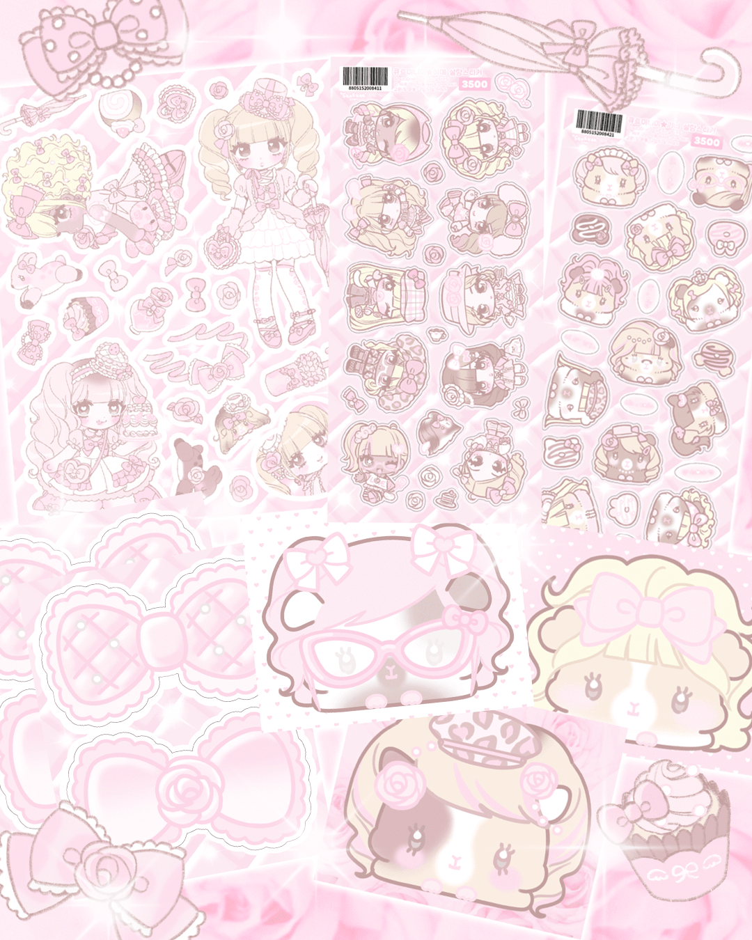 [SK29] Seolkee 'Pink Princess' Sticker Pack - Seolkee_SK29 - Pack_korean_sticker_stationery