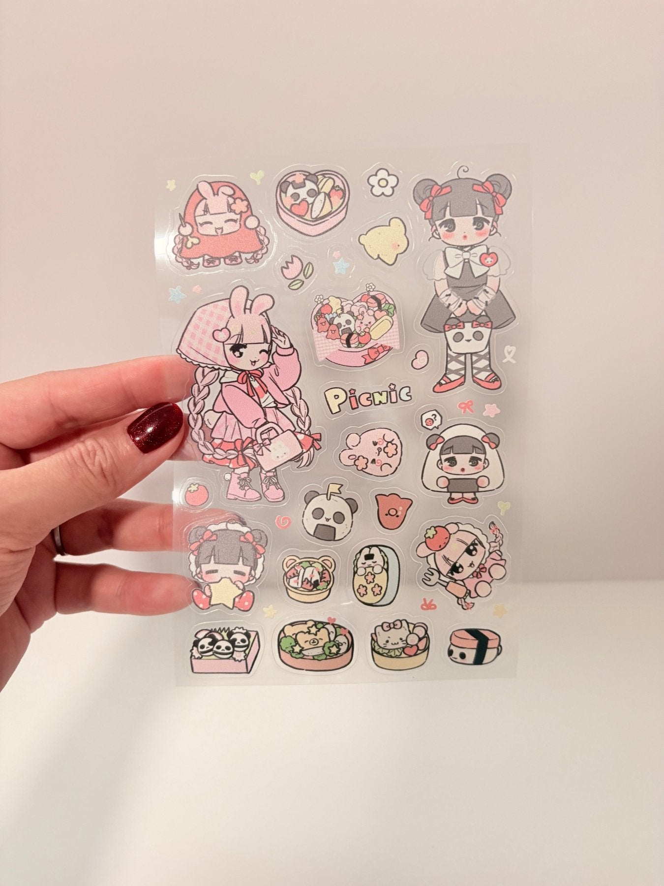 [SK33] Seolkee 'Bento Girls' Sticker Pack (Single/Pack) - Seolkee_SK33S1 - Picnic Girls_korean_sticker_stationery