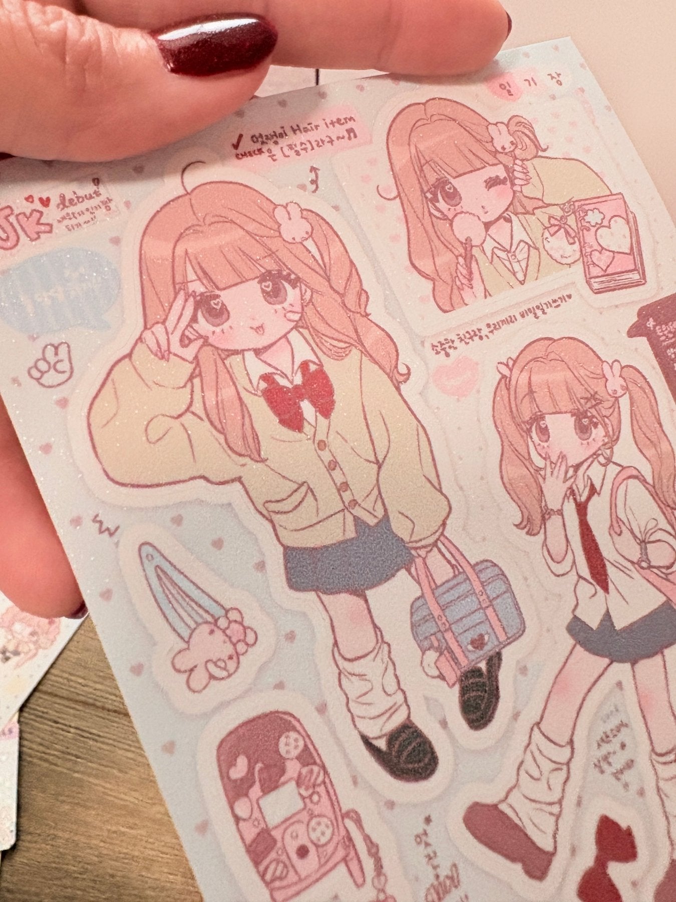 [SK37] Seolkee 'Cutie Milk School' Sticker Pack (Single/Pack) - Seolkee_SK37S2 - School Milk Girl_korean_sticker_stationery