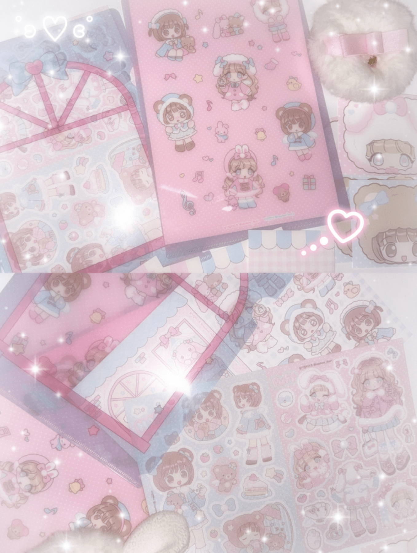 [SK54] NEW RESTOCK Seolkee x Rayeon Fancy 'Happy Puff' Sticker Sheet Pack - Seolkee__korean_sticker_stationery