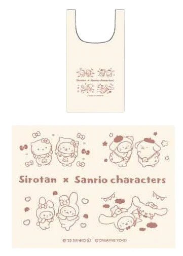 [SN11] Sirotan x Sanrio Characters Tote Bag (A or B) - Sanrio_SN11S1 - Design (A)_korean_sticker_stationery
