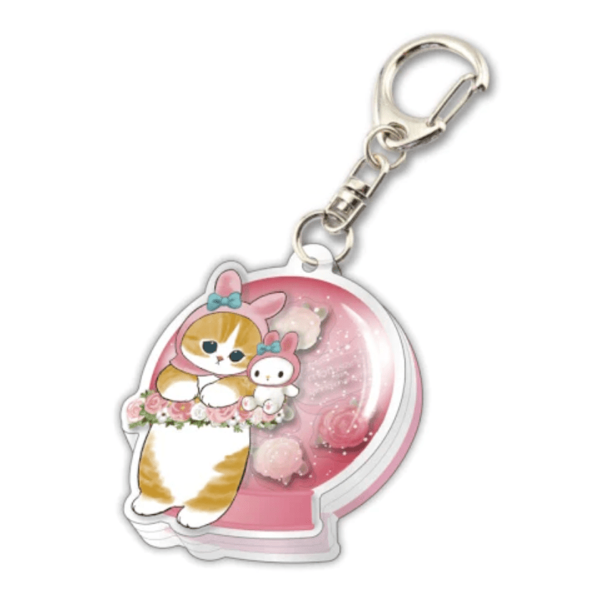 [SN12] Acrylic Plate Keychain Flower Dome Gashapon - Sanrio x Mofusand_SN12S5 - My Melody_korean_sticker_stationery