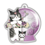 [SN12] Acrylic Plate Keychain Flower Dome Gashapon - Sanrio x Mofusand_SN12S3 - Kuromi_korean_sticker_stationery
