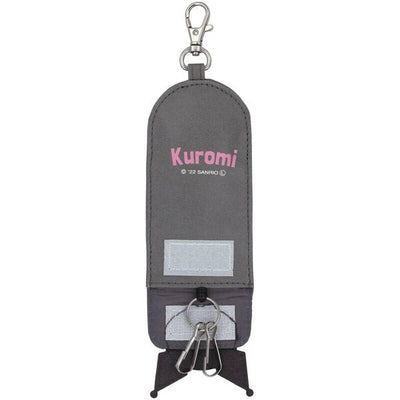 [SN15] Sanrio Kuromi Key Case with Reel - Nomura Towel__korean_sticker_stationery