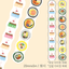 [SO08] Somsomsoso Mini Pudding/Kimbap Die - cut Masking Tape 20mm x 5m - Somsomsoso_SO08S1 - Mini Pudding_korean_sticker_stationery