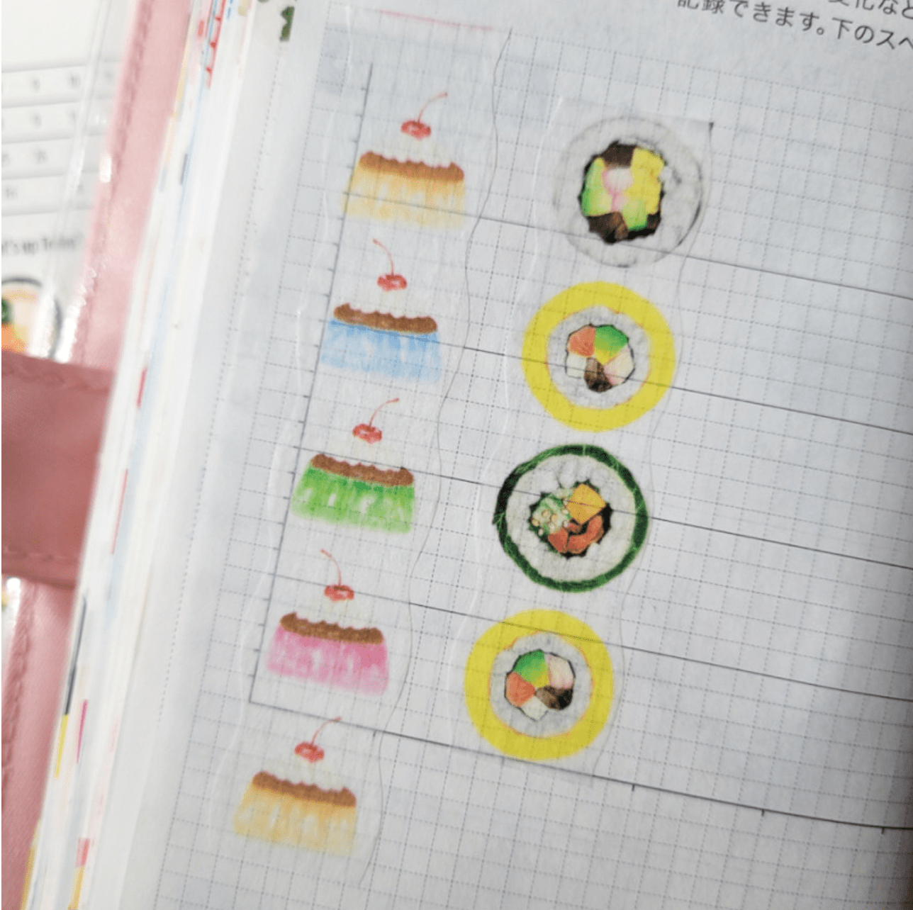 [SO08] Somsomsoso Mini Pudding/Kimbap Die - cut Masking Tape 20mm x 5m - Somsomsoso_SO08S1 - Mini Pudding_korean_sticker_stationery