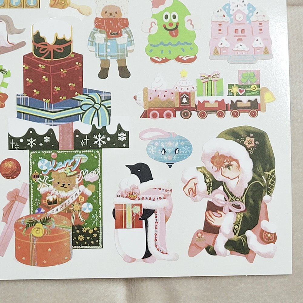 [SO20] Somsomsoso Christmas Gift Shop Sticker Sheet - Somsomsoso__korean_sticker_stationery