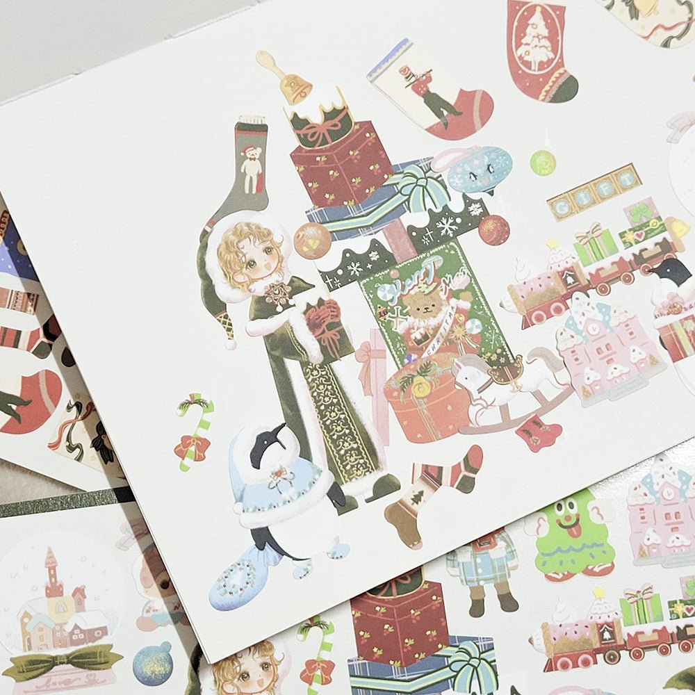 [SO20] Somsomsoso Christmas Gift Shop Sticker Sheet - Somsomsoso__korean_sticker_stationery