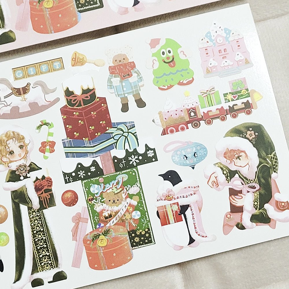 [SO20] Somsomsoso Christmas Gift Shop Sticker Sheet - Somsomsoso__korean_sticker_stationery