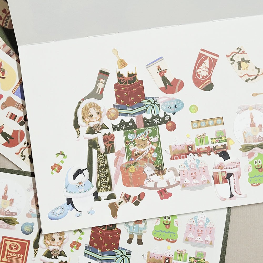 [SO20] Somsomsoso Christmas Gift Shop Sticker Sheet - Somsomsoso__korean_sticker_stationery