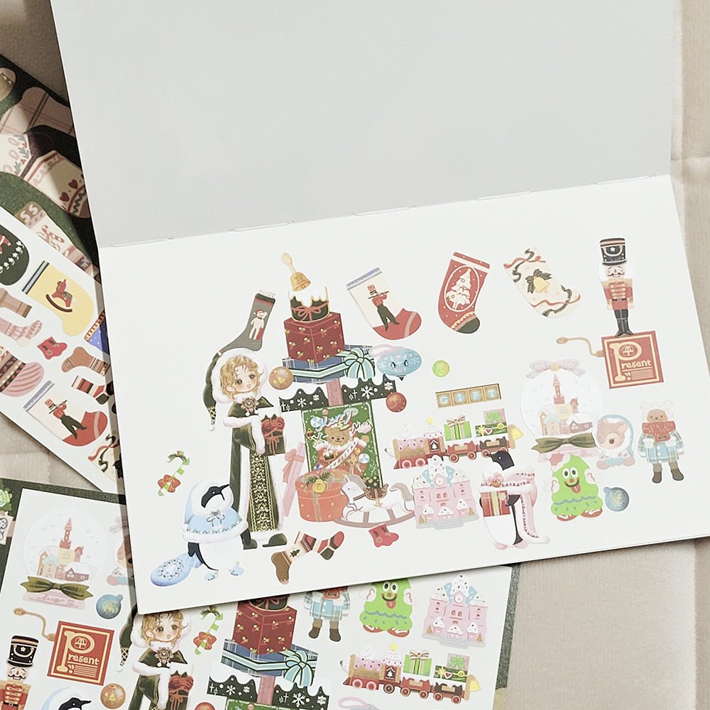 [SO20] Somsomsoso Christmas Gift Shop Sticker Sheet - Somsomsoso__korean_sticker_stationery