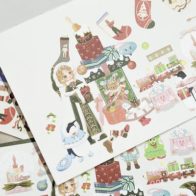 [SO20] Somsomsoso Christmas Gift Shop Sticker Sheet - Somsomsoso__korean_sticker_stationery