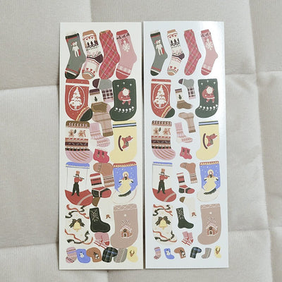 [SO21] Somsomsoso Present Socks Sticker Sheet - Somsomsoso__korean_sticker_stationery