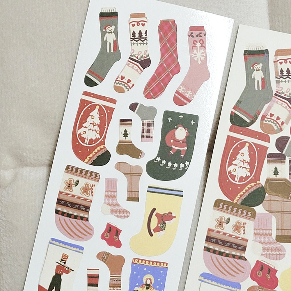 [SO21] Somsomsoso Present Socks Sticker Sheet - Somsomsoso__korean_sticker_stationery