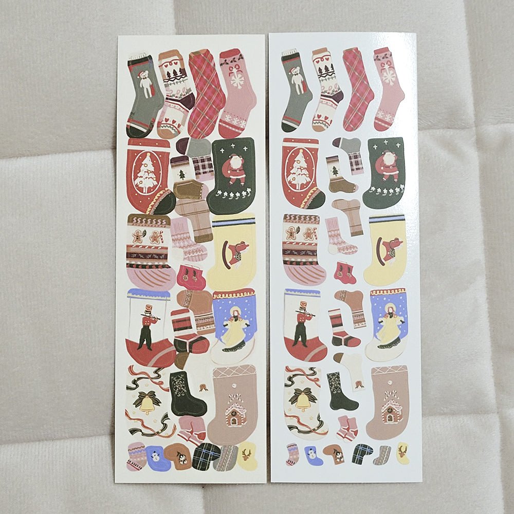 [SO21] Somsomsoso Present Socks Sticker Sheet - Somsomsoso__korean_sticker_stationery