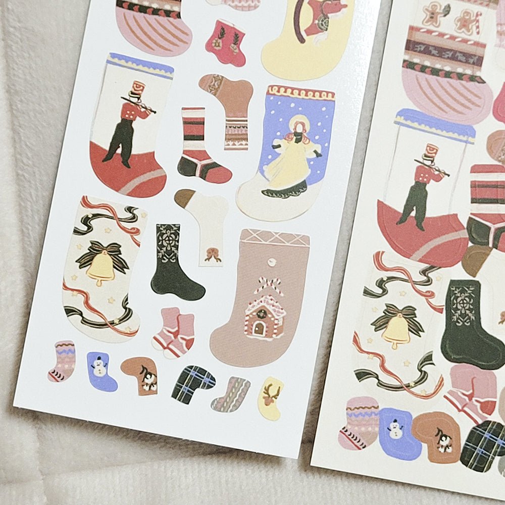 [SO21] Somsomsoso Present Socks Sticker Sheet - Somsomsoso__korean_sticker_stationery