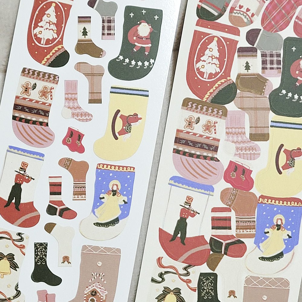 [SO21] Somsomsoso Present Socks Sticker Sheet - Somsomsoso__korean_sticker_stationery