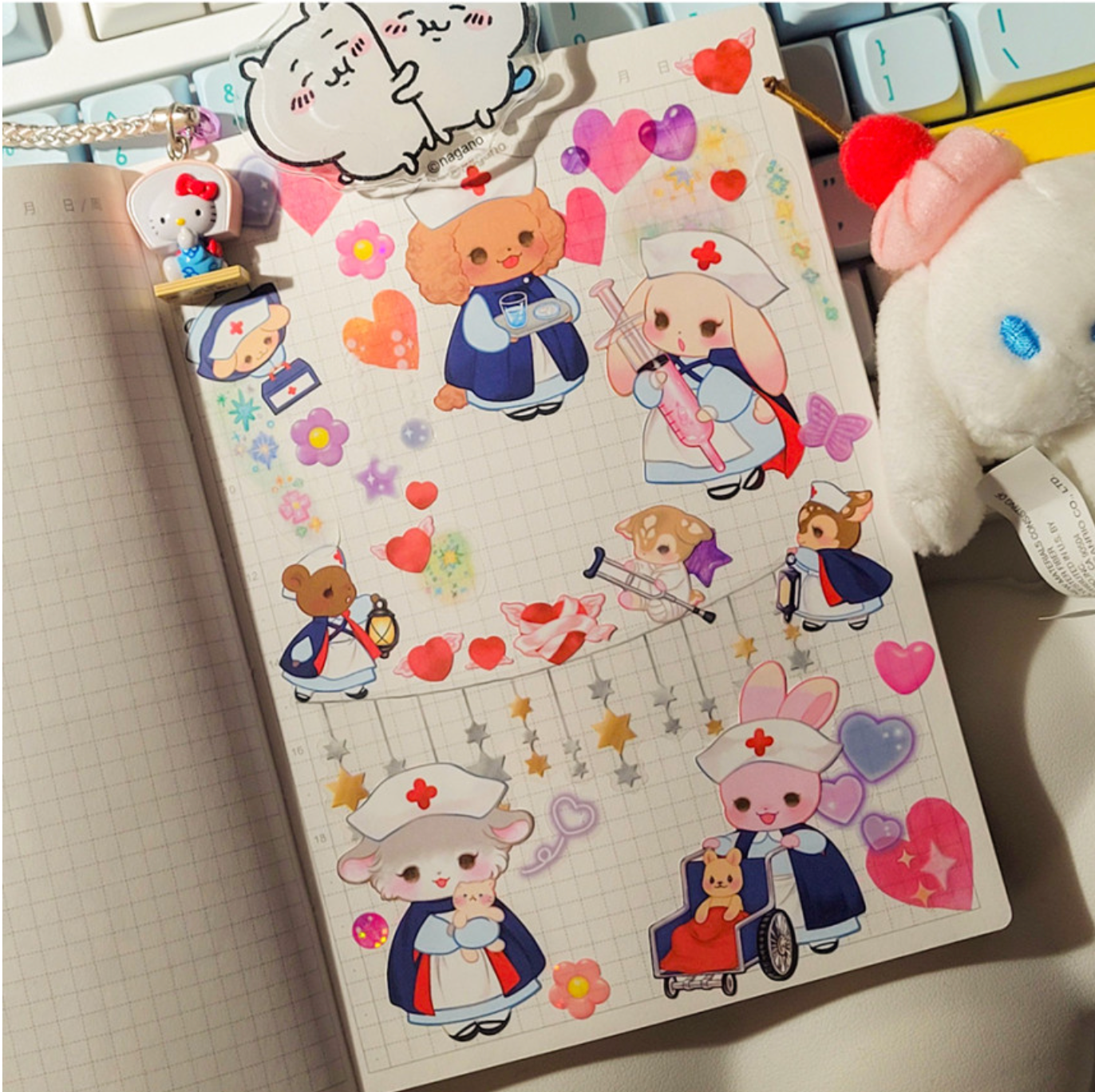 [SO32] Somsomsoso Little Nurses Sticker Sheet - Somsomsoso__korean_sticker_stationery