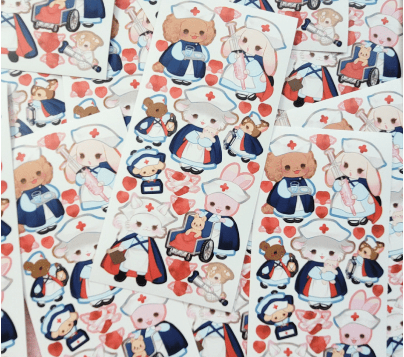 [SO32] Somsomsoso Little Nurses Sticker Sheet - Somsomsoso__korean_sticker_stationery