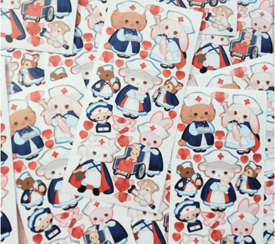 [SO32] Somsomsoso Little Nurses Sticker Sheet - Somsomsoso__korean_sticker_stationery