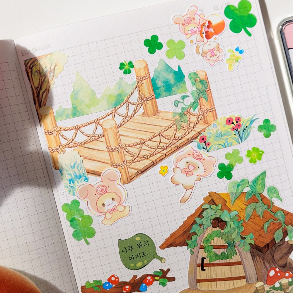 [SO35] Somsomsoso Forest Village Memo Sticker Pack - Somsomsoso__korean_sticker_stationery
