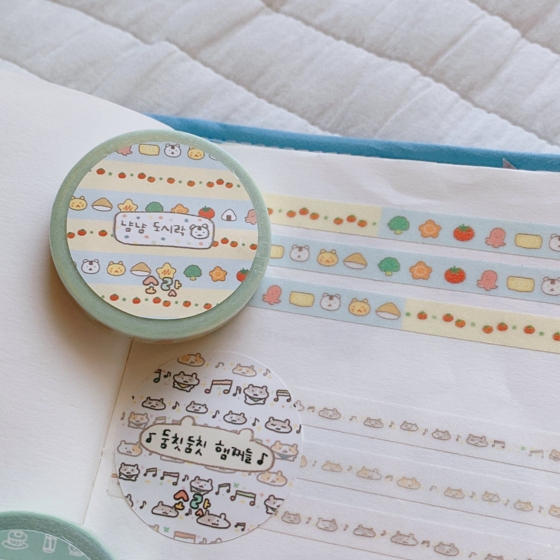 [SR06] NEW Sorat 'Little Bread Friends/Small Star Pieces/Nyam Nyam Bento' Masking Tape - Sorat_SR06S3 - Nyam Nyam Bento_korean_sticker_stationery
