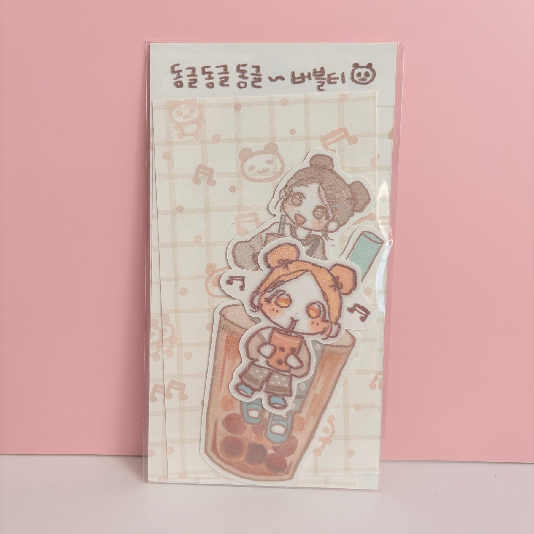 [SR07] NEW Sorat 'Visiting Cafe - Drink Girls' Set (options) - Sorat_SR07S6 - Bubble Tea_korean_sticker_stationery