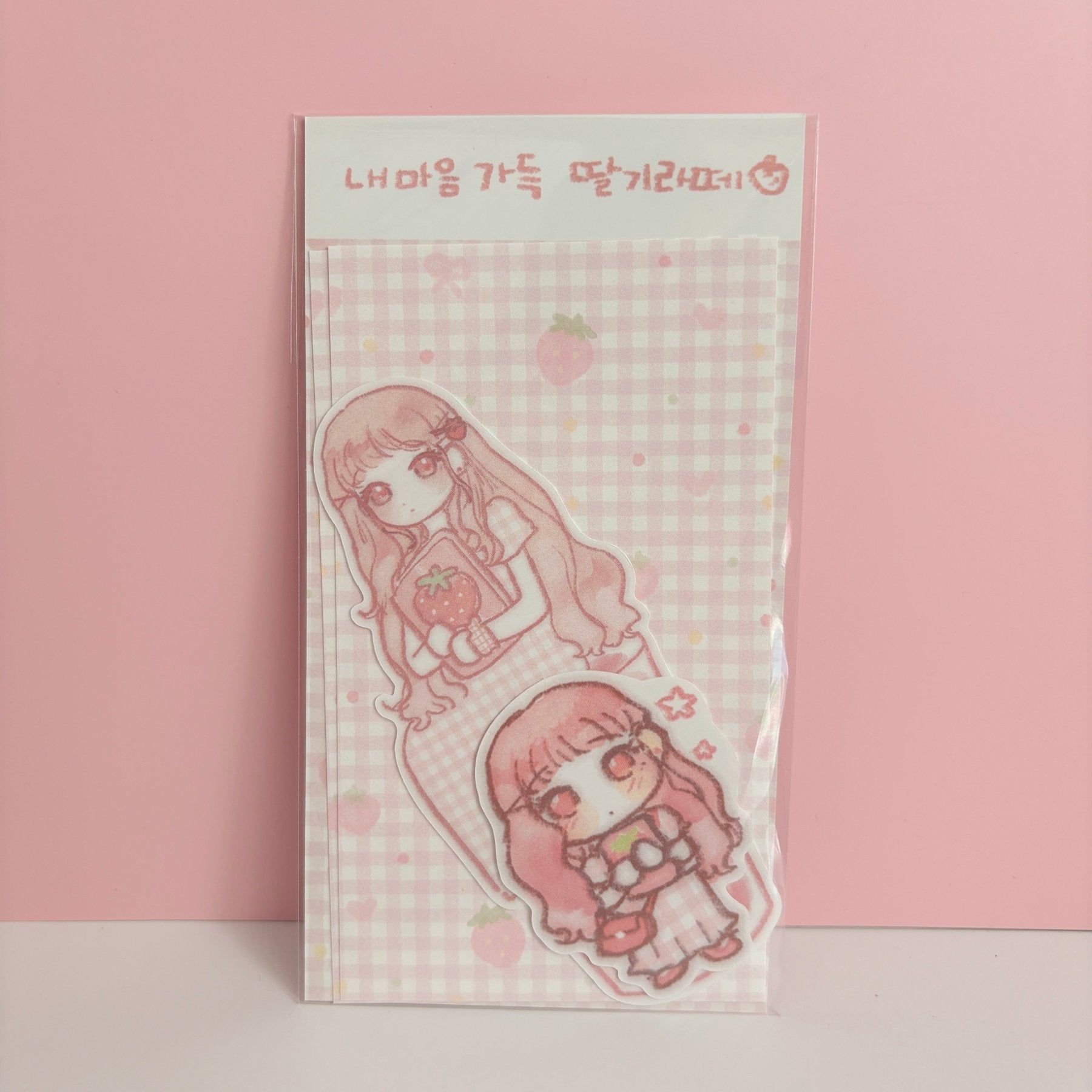 [SR07] NEW Sorat 'Visiting Cafe - Drink Girls' Set (options) - Sorat_SR07S1 - Strawbery Latte_korean_sticker_stationery