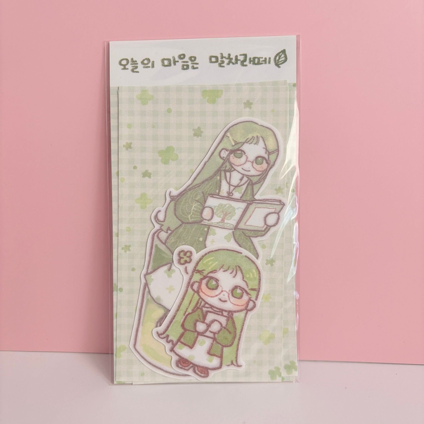 [SR07] NEW Sorat 'Visiting Cafe - Drink Girls' Set (options) - Sorat_SR07S4 - Matcha Latte_korean_sticker_stationery