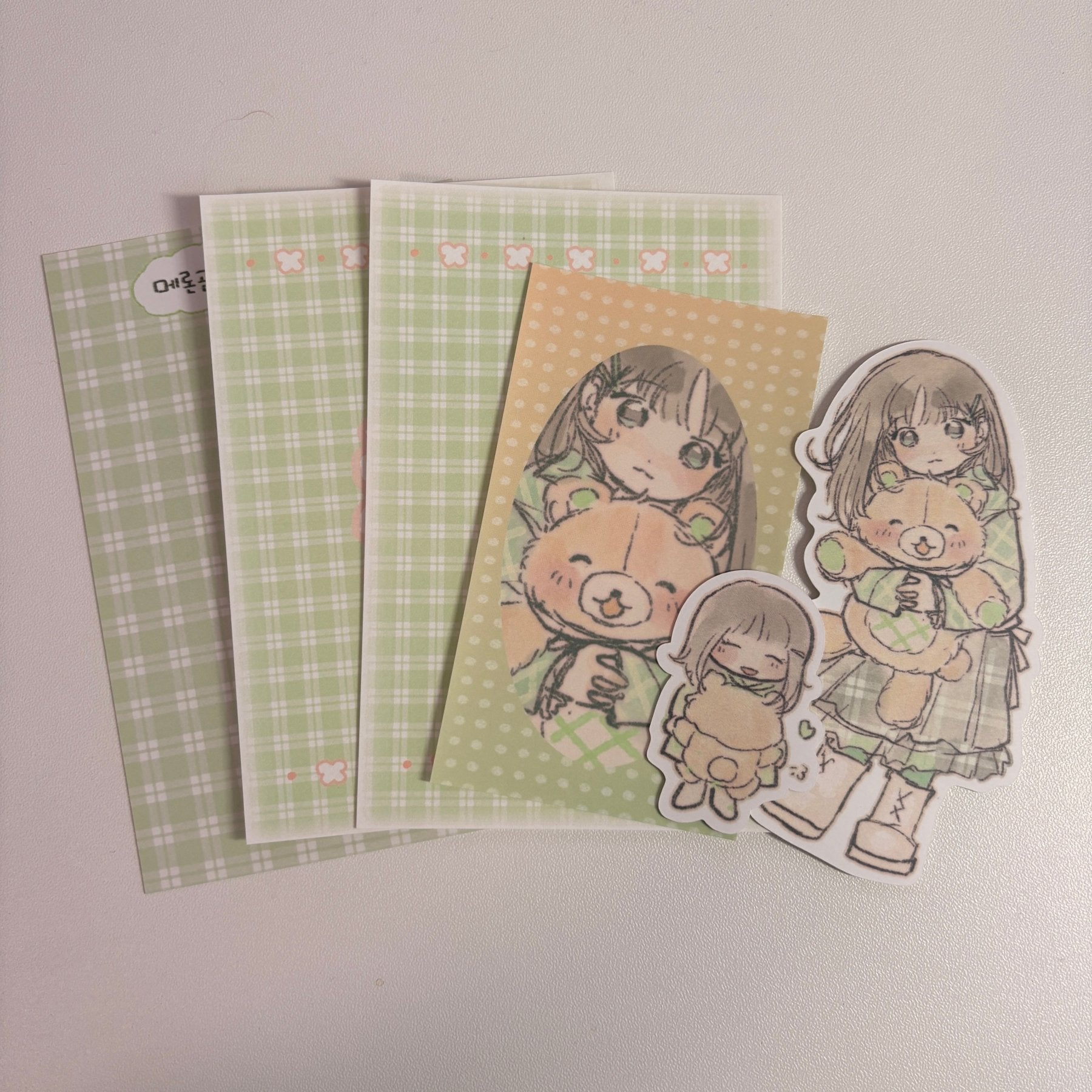 [SR08] NEW Sorat 'Besties' Sticker Set (Singles/Set) - Sorat_SR08S1 - Melon Bear_korean_sticker_stationery