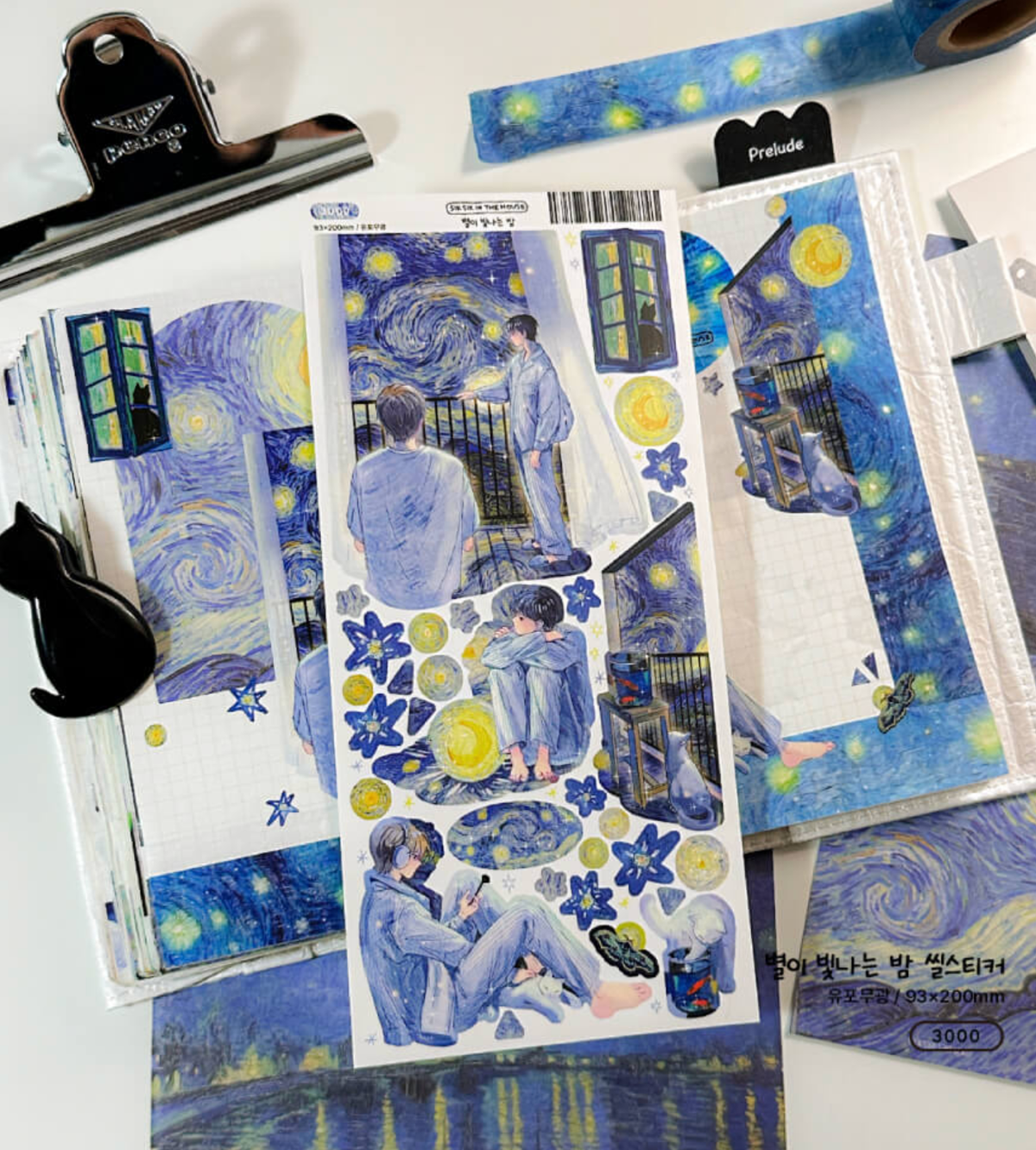 [SS06] NEW RESTOCK Sik Sik in the House 'Moment' Sticker Sheet Pack (Singles/Pack) -Sik Sik in the House_SS06S4 - Starry Night_korean_sticker_stationery