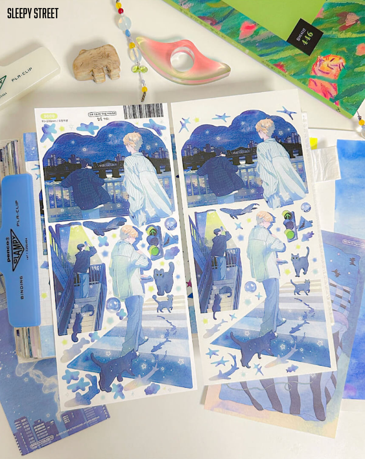 [SS07] NEW RESTOCK Sik Sik in the House 'Summer Solstice' Sticker Sheet Pack (Singles/Pack) -Sik Sik in the House_SS07S2 - Sleepy Street_korean_sticker_stationery