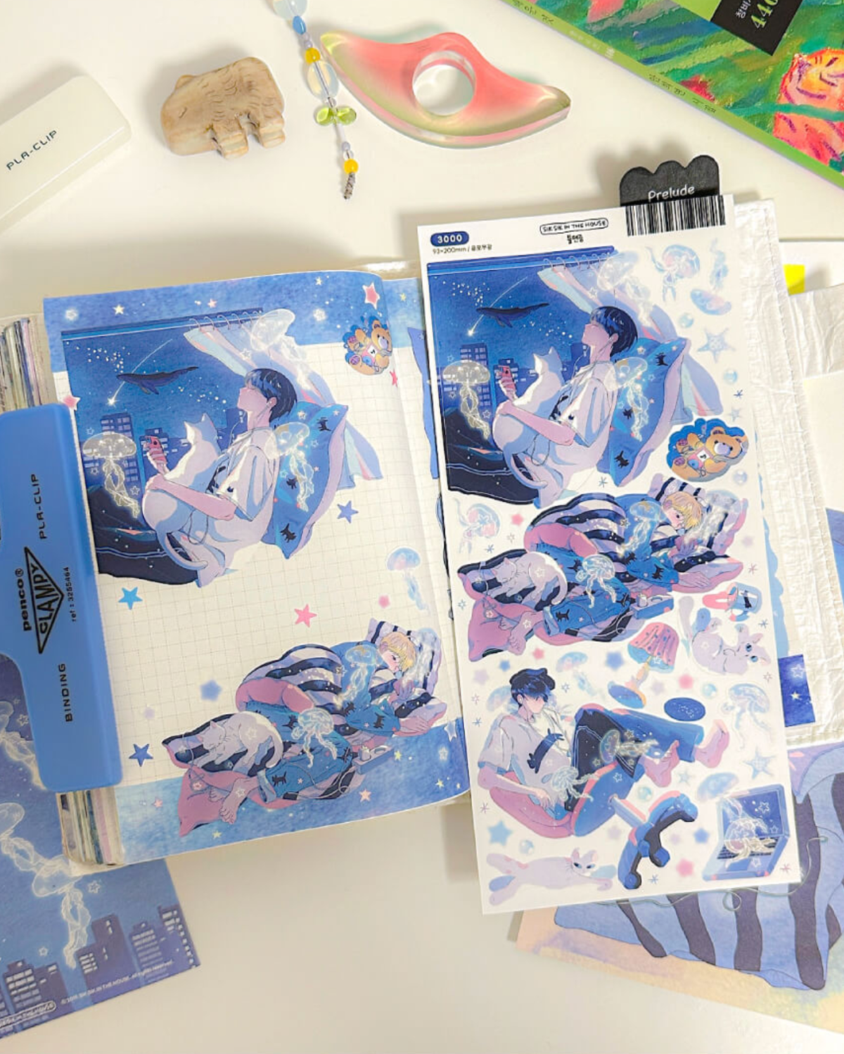 [SS07] NEW RESTOCK Sik Sik in the House 'Summer Solstice' Sticker Sheet Pack (Singles/Pack) -Sik Sik in the House_SS07S1 - Insomnia_korean_sticker_stationery