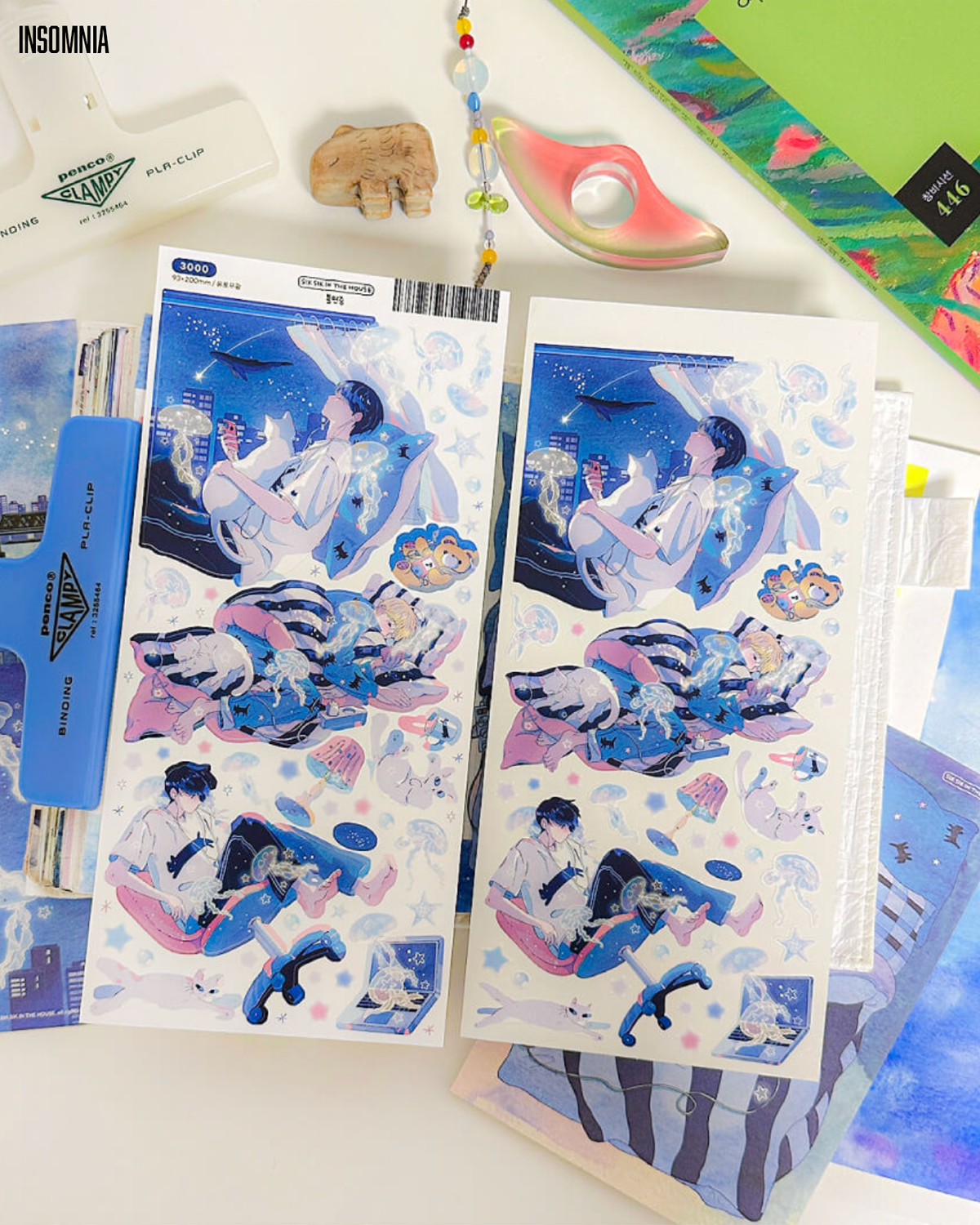 [SS07] NEW RESTOCK Sik Sik in the House 'Summer Solstice' Sticker Sheet Pack (Singles/Pack) -Sik Sik in the House_SS07S1 - Insomnia_korean_sticker_stationery