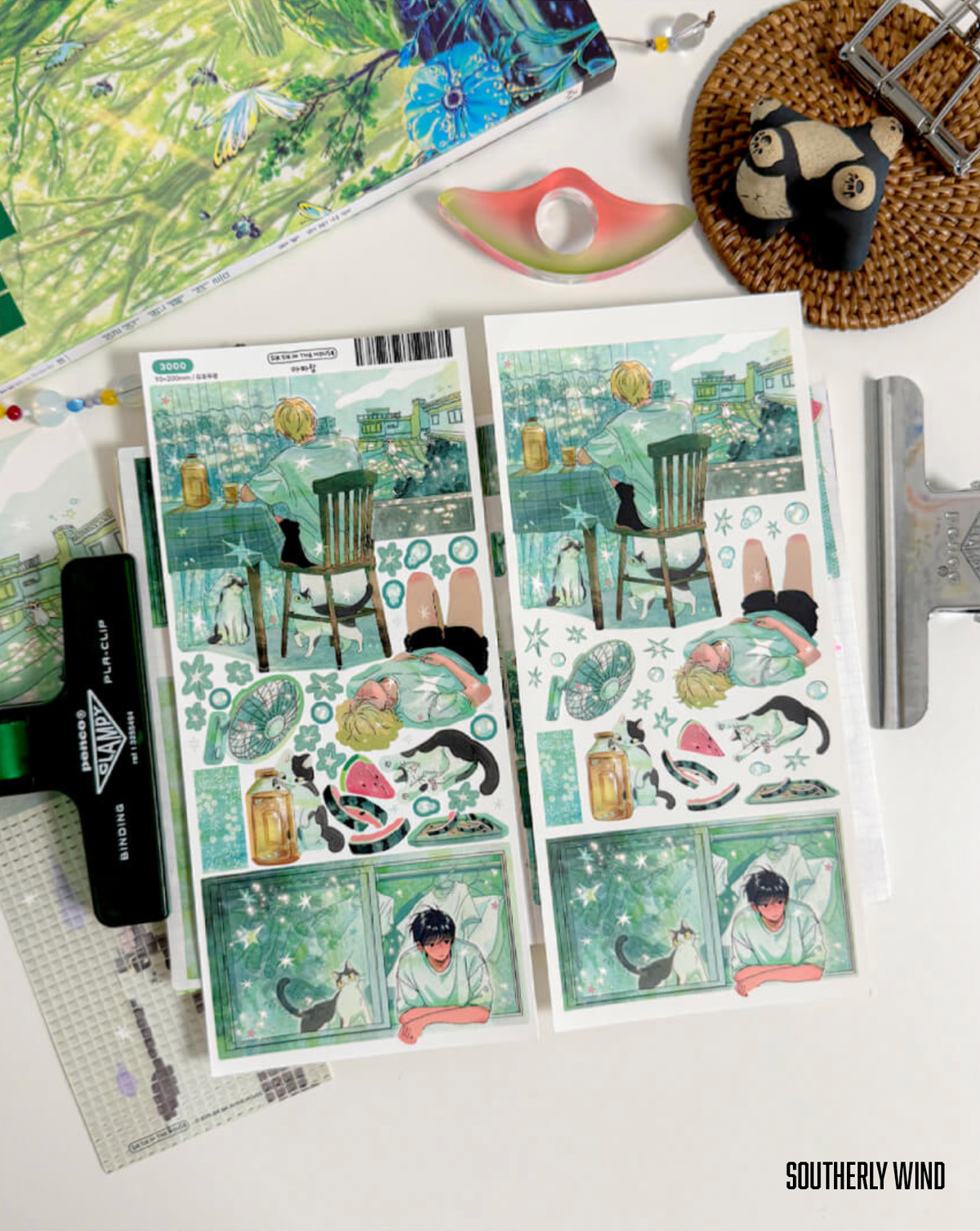 [SS08] NEW RESTOCK Sik Sik in the House 'Some Days' Sticker Sheet Pack (Singles/Pack) -Sik Sik in the House_SS08S2 - Southerly Wind_korean_sticker_stationery