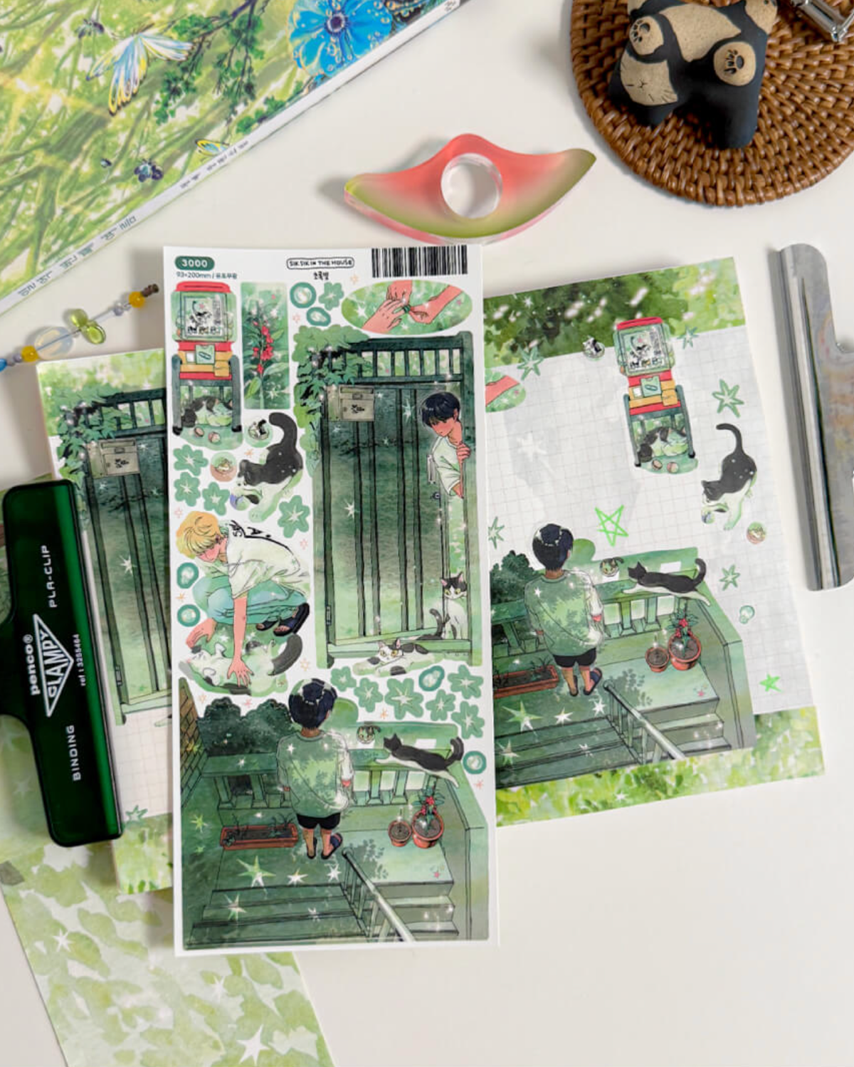 [SS08] NEW RESTOCK Sik Sik in the House 'Some Days' Sticker Sheet Pack (Singles/Pack) -Sik Sik in the House_SS08S1 - Green Light_korean_sticker_stationery