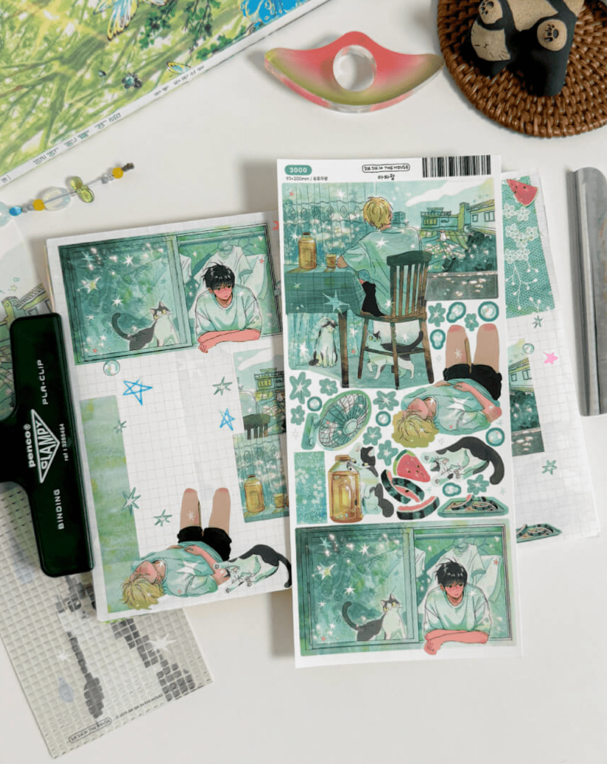 [SS08] NEW RESTOCK Sik Sik in the House 'Some Days' Sticker Sheet Pack (Singles/Pack) -Sik Sik in the House_SS08S2 - Southerly Wind_korean_sticker_stationery