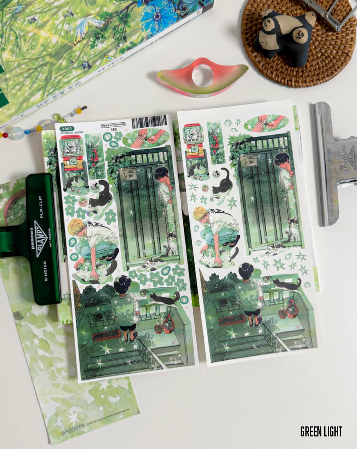[SS08] NEW RESTOCK Sik Sik in the House 'Some Days' Sticker Sheet Pack (Singles/Pack) -Sik Sik in the House_SS08S1 - Green Light_korean_sticker_stationery