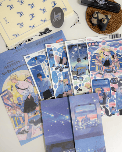 [SS09] NEW RESTOCK Sik Sik in the House 'Night's Temperature' Sticker Sheet Pack (Singles/Pack) -Sik Sik in the House_SS09 - Pack_korean_sticker_stationery